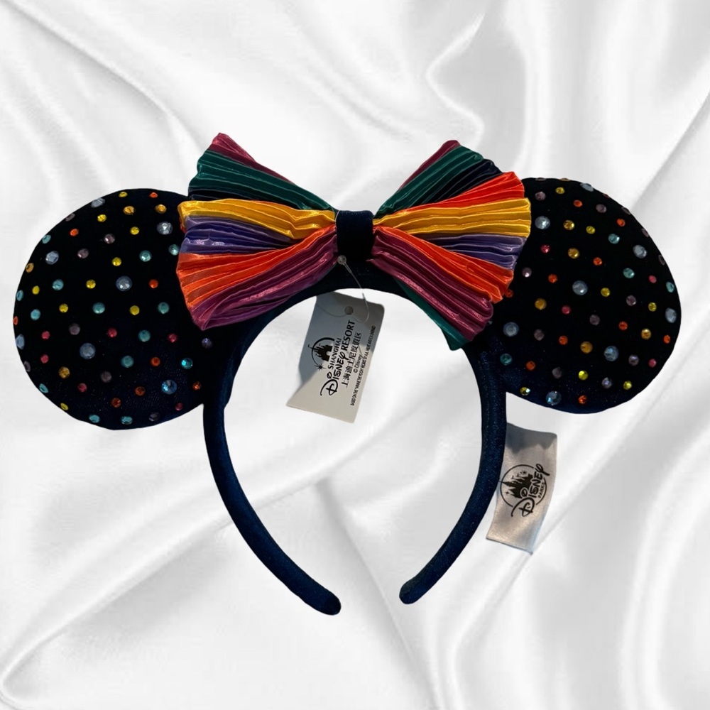 Disney Multicolor Bow Minnie Gem Rhinestone Ears